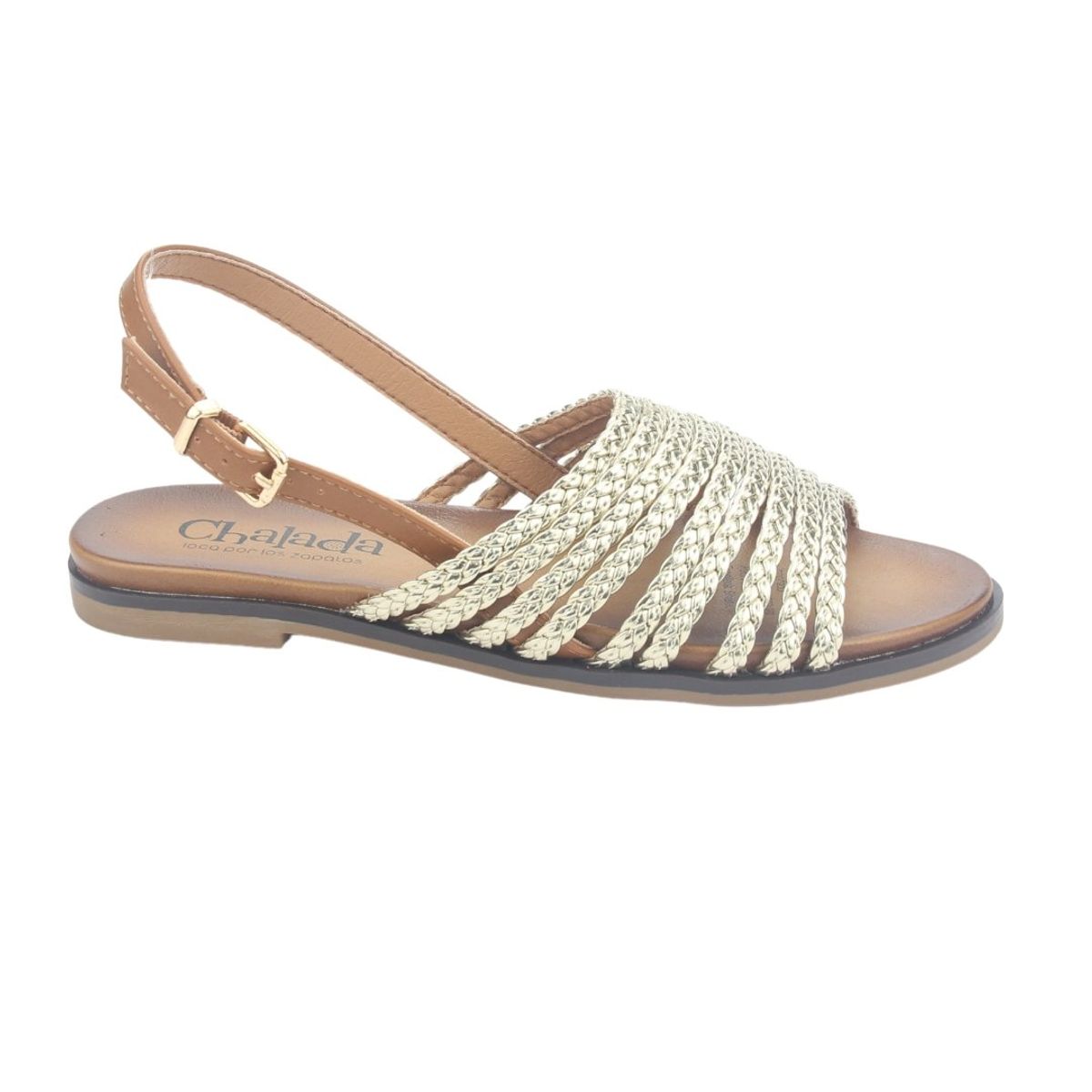 CHALADA - Sandalias Mujer Dorado Casual Chalada Greca-61