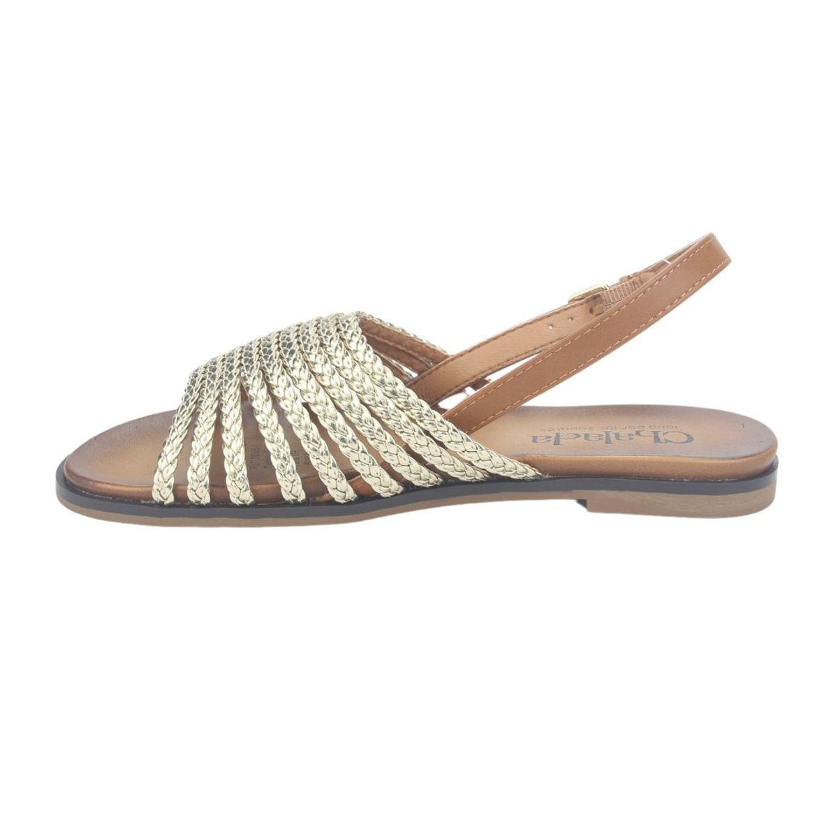 CHALADA - Sandalias Mujer Dorado Casual Chalada Greca-61