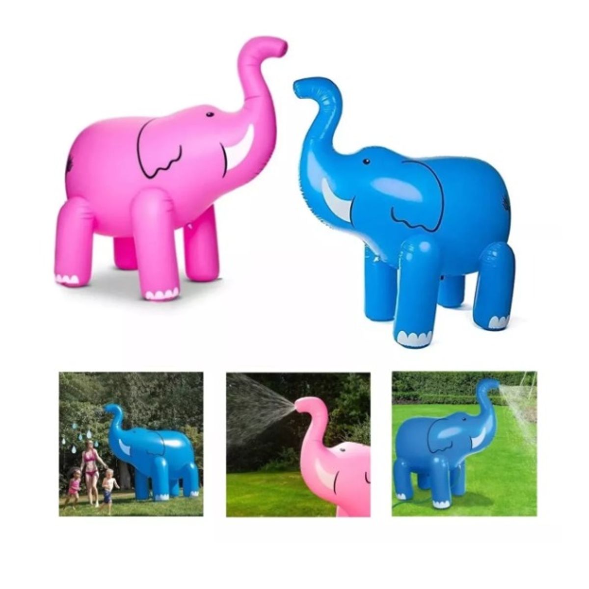 GENERICO - Elefante Con Rociador De Agua Inflable Para Piscina