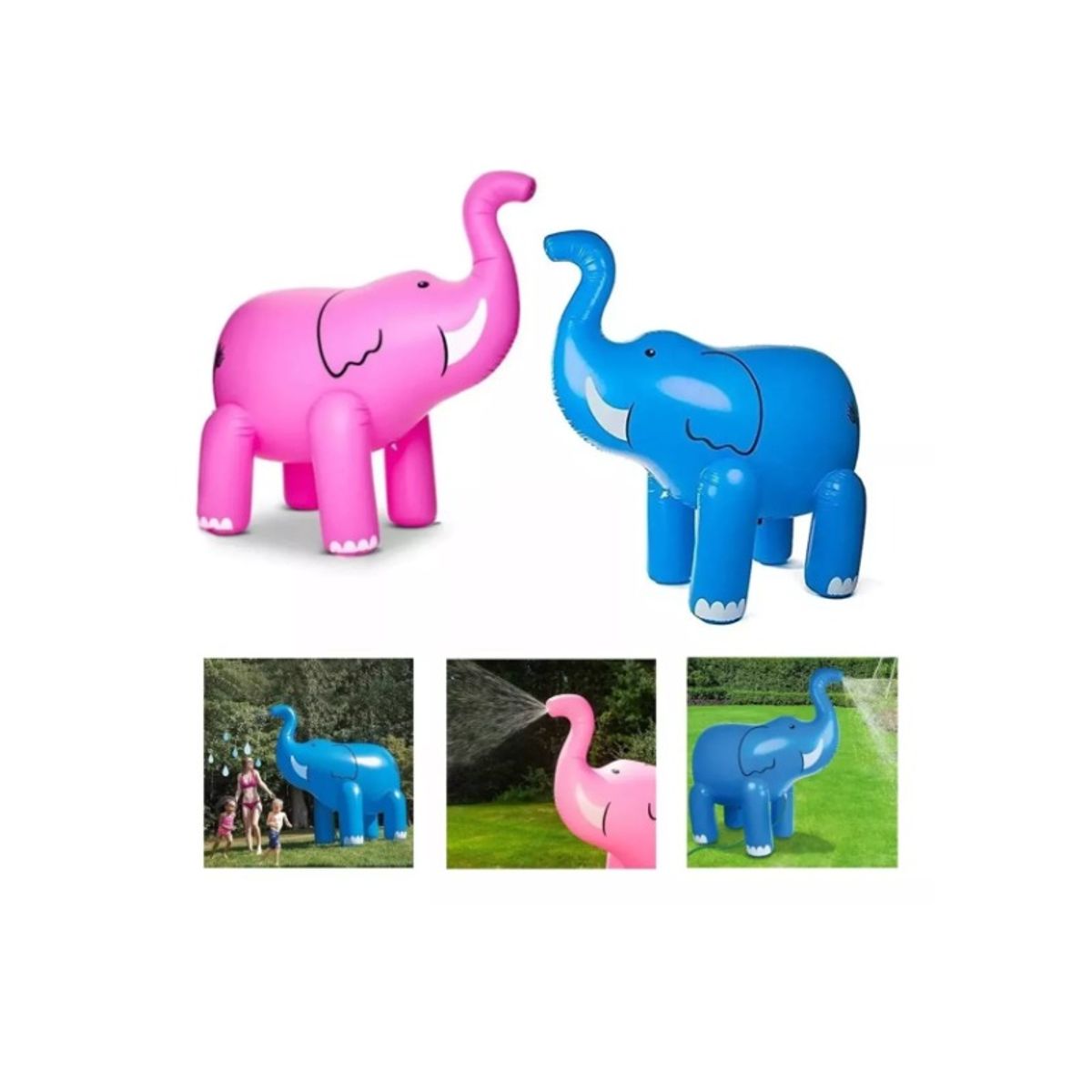 GENERICO - Elefante Con Rociador De Agua Inflable Para Piscina