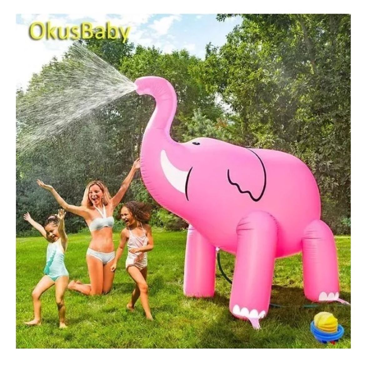 GENERICO - Elefante Con Rociador De Agua Inflable Para Piscina