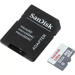 SANDISK - Tarjeta MicroSD Ultra 32GB microSDXC UHS-I Class 10 - Blanco
