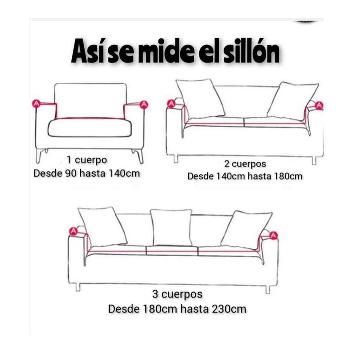 GENERICO - FUNDA TURCA ELASTIZADA  BURDEO PARA JUEGO DE MUEBLE TRADICIONAL TF