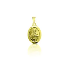 ANDREA COGGIOLA JOYAS - Colgante Medalla Sagrado Corazón 14mm Borde Enchapado Oro 18K