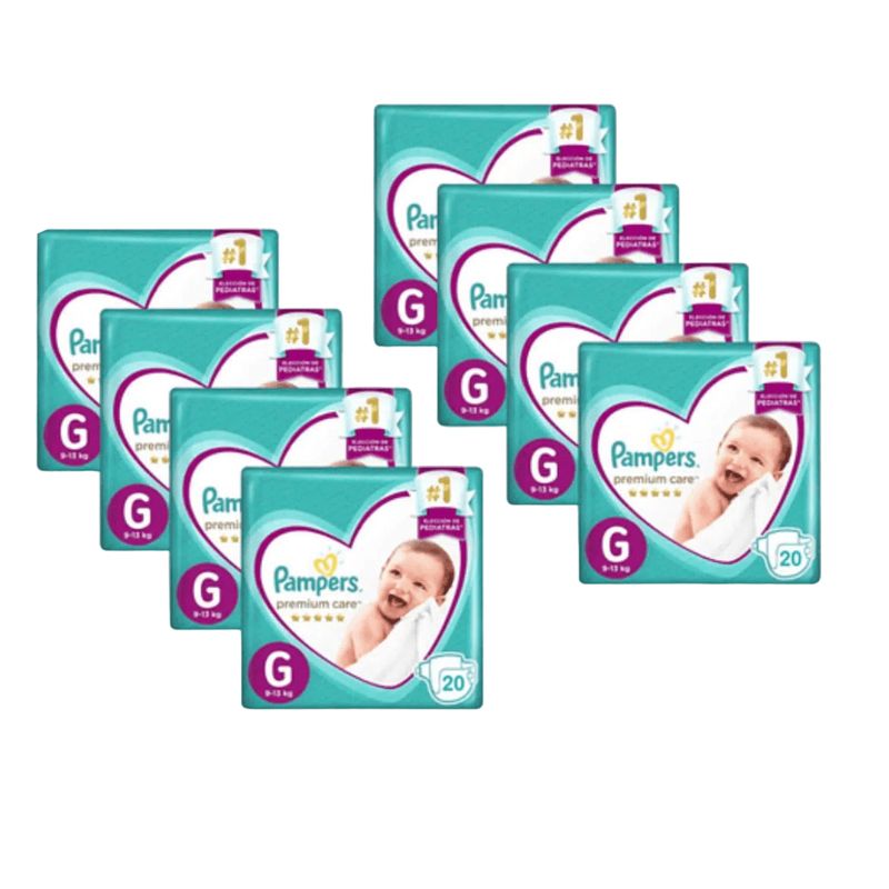 PAMPERS - Pañales Pampers Premium Care Talla G 160 Unidades