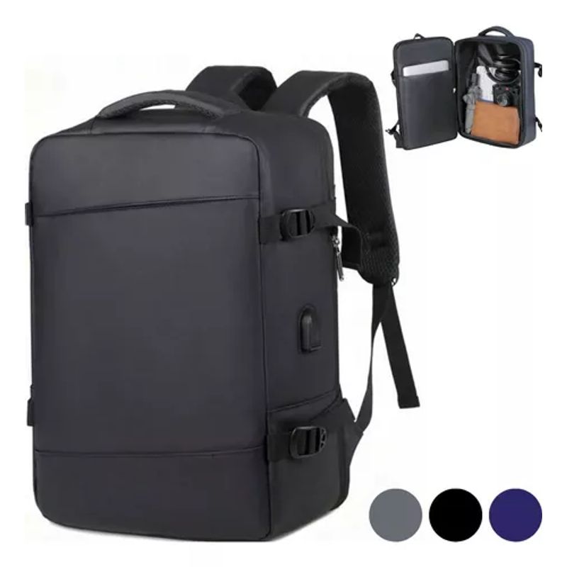 GENERICO - Mochila De Viaje Impermeable Avión Aprobado Capacidad De 38l gris