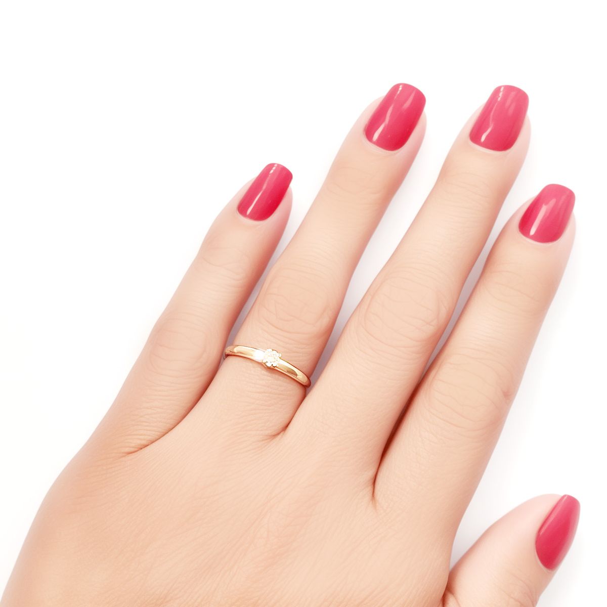 COGGIOLA - Anillo Solitario 2 Bolitas Enchapado Oro 18K Adaptable