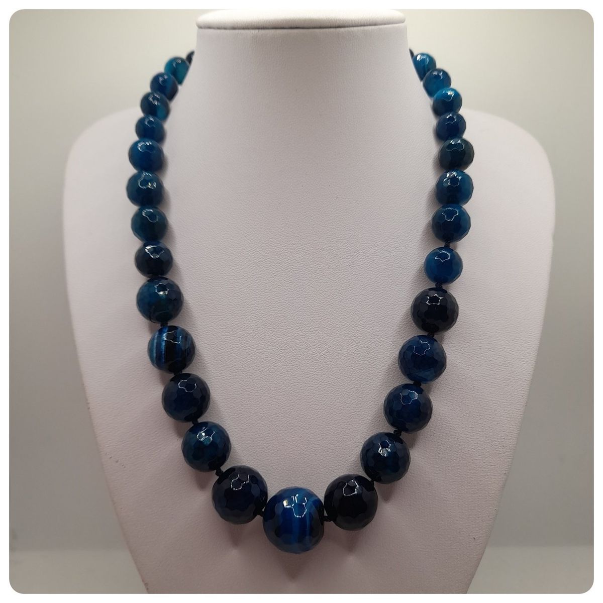 CAT JOYAS - Collar de agatas azules