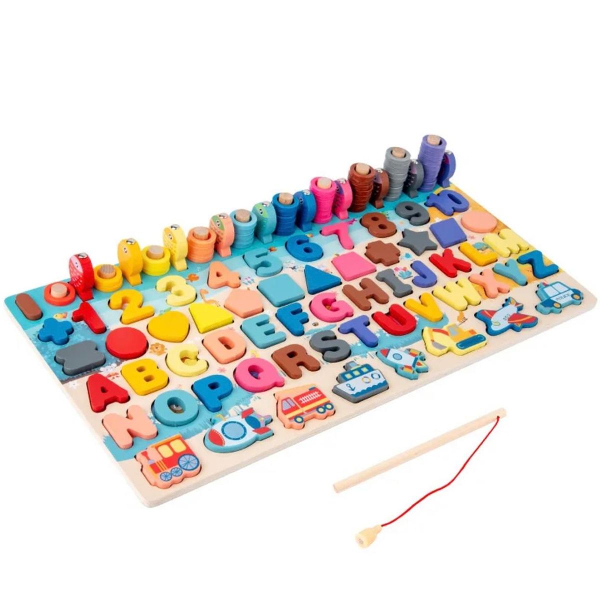 TOP TOYS - Juego de pesca y tabla de encaje madera multicolor niños