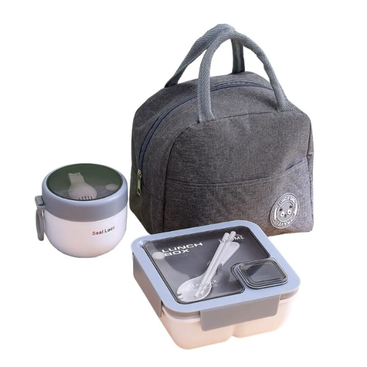 CRUSEC - Lonchera Térmica Portátil Almuerzo Colación - Blanco