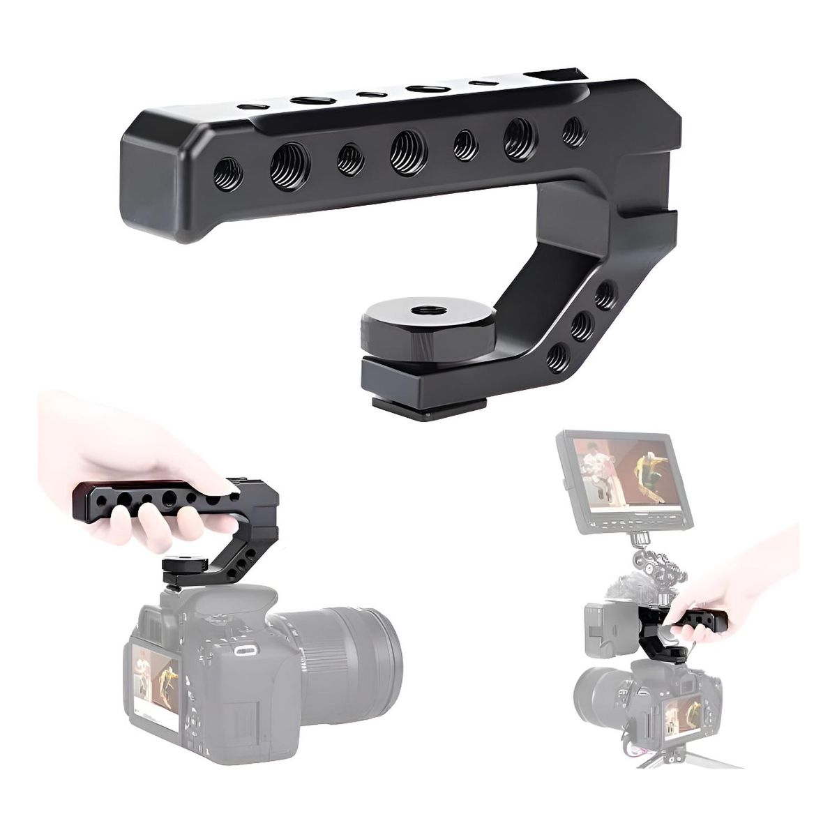 GENERICO - Soporte Manual De Cámaras Micrófono Luces Slr Estabilizador Negro