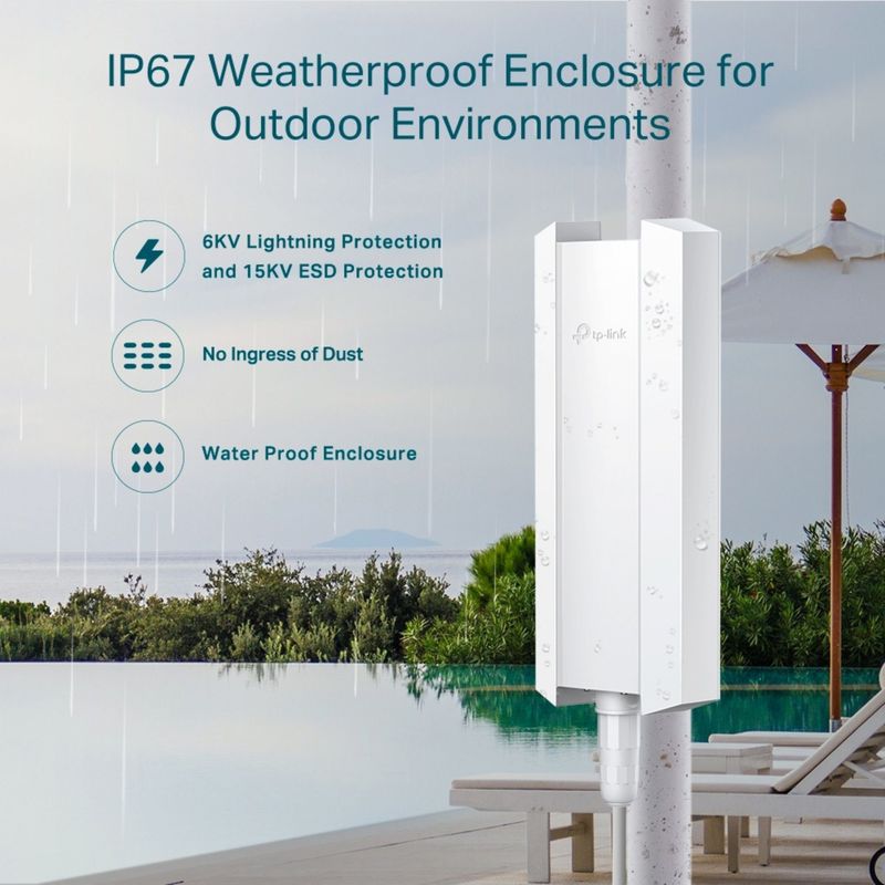 TP LINK - Access Point Exterior Wifi 6 Mesh Gigabit Omada EAP650-Outdoor