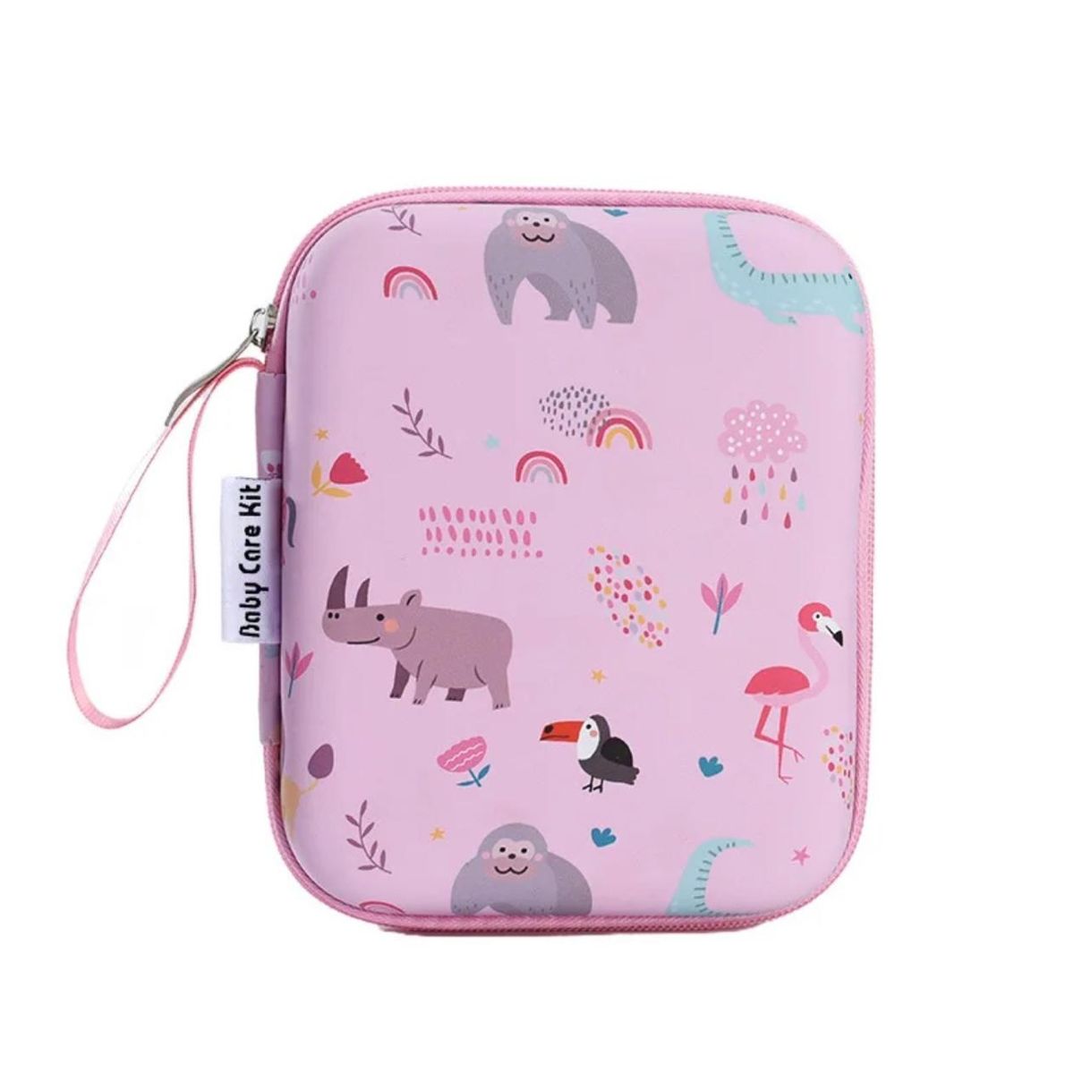 GENERICO - Set de higiene cuidado del bebe con estuche ROSADO