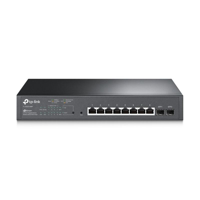 TP LINK - Switch Administrable Gigabit de 10 Puertos 8 POE+ TL-SG2210MP