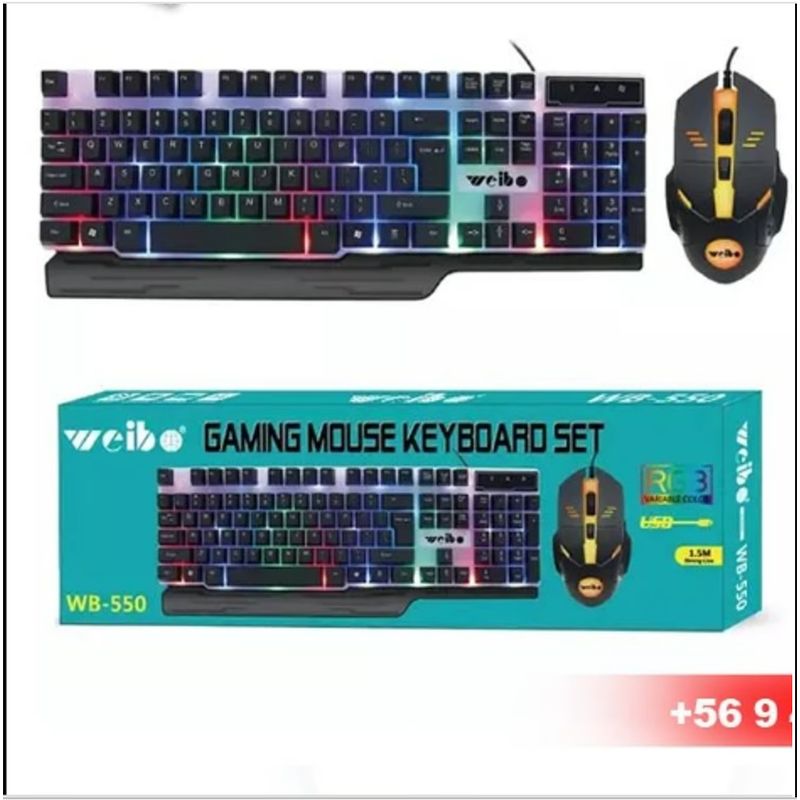 GENERICO - Kit Teclado y Mouse RGB WB