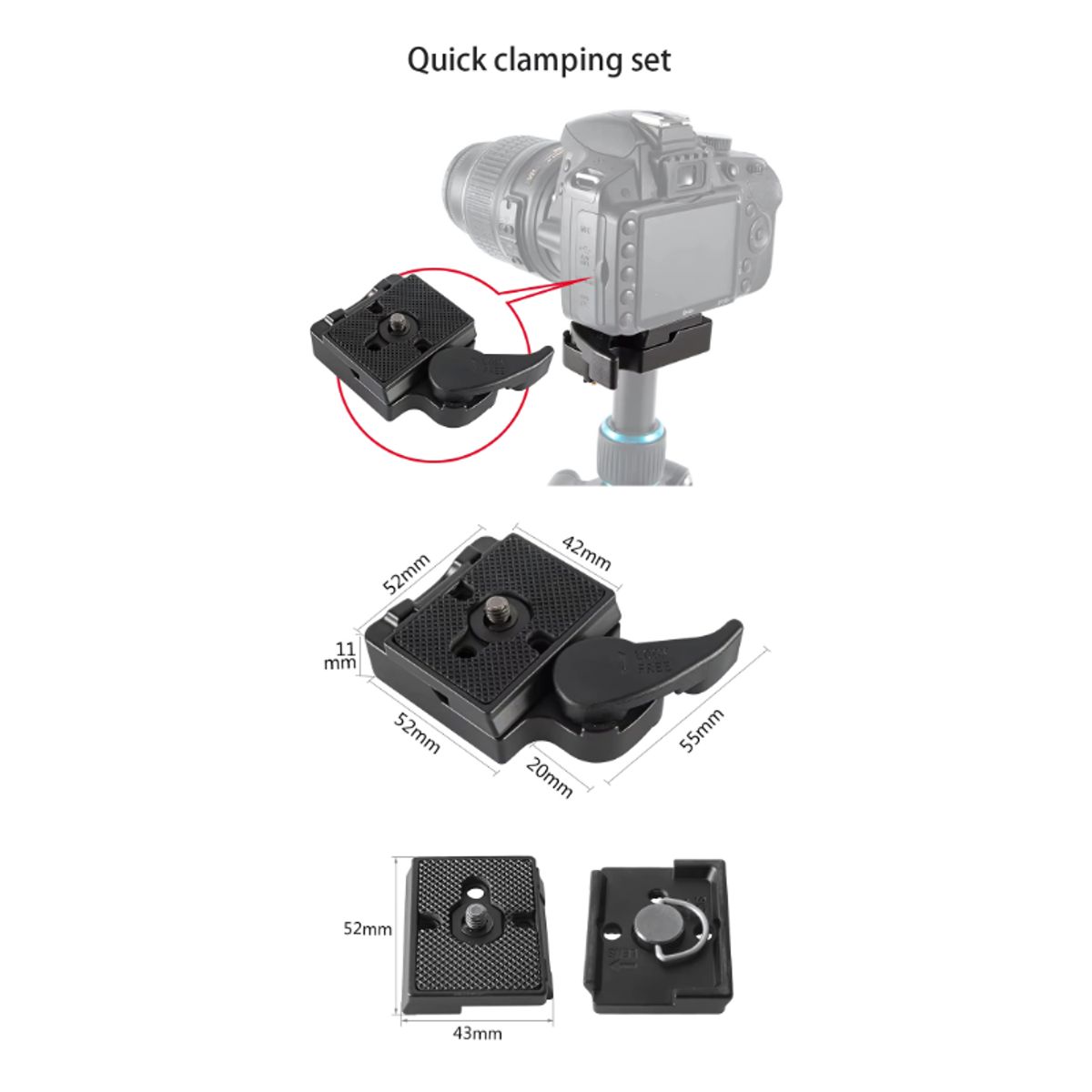 GENERICO - Quick release para trípode compatible con Manfrotto