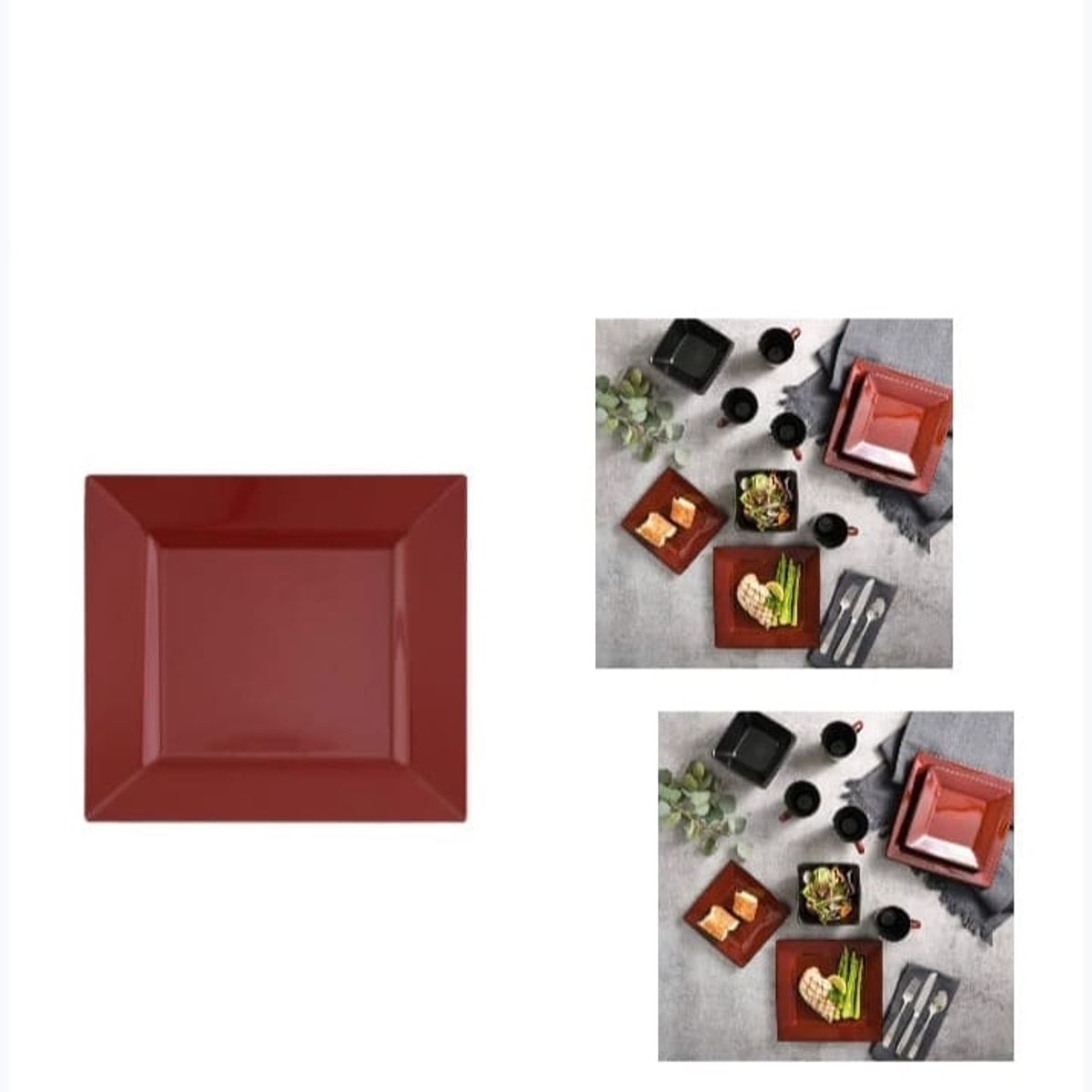 GENERICO - Plato De Cocina Cuadrado Xl