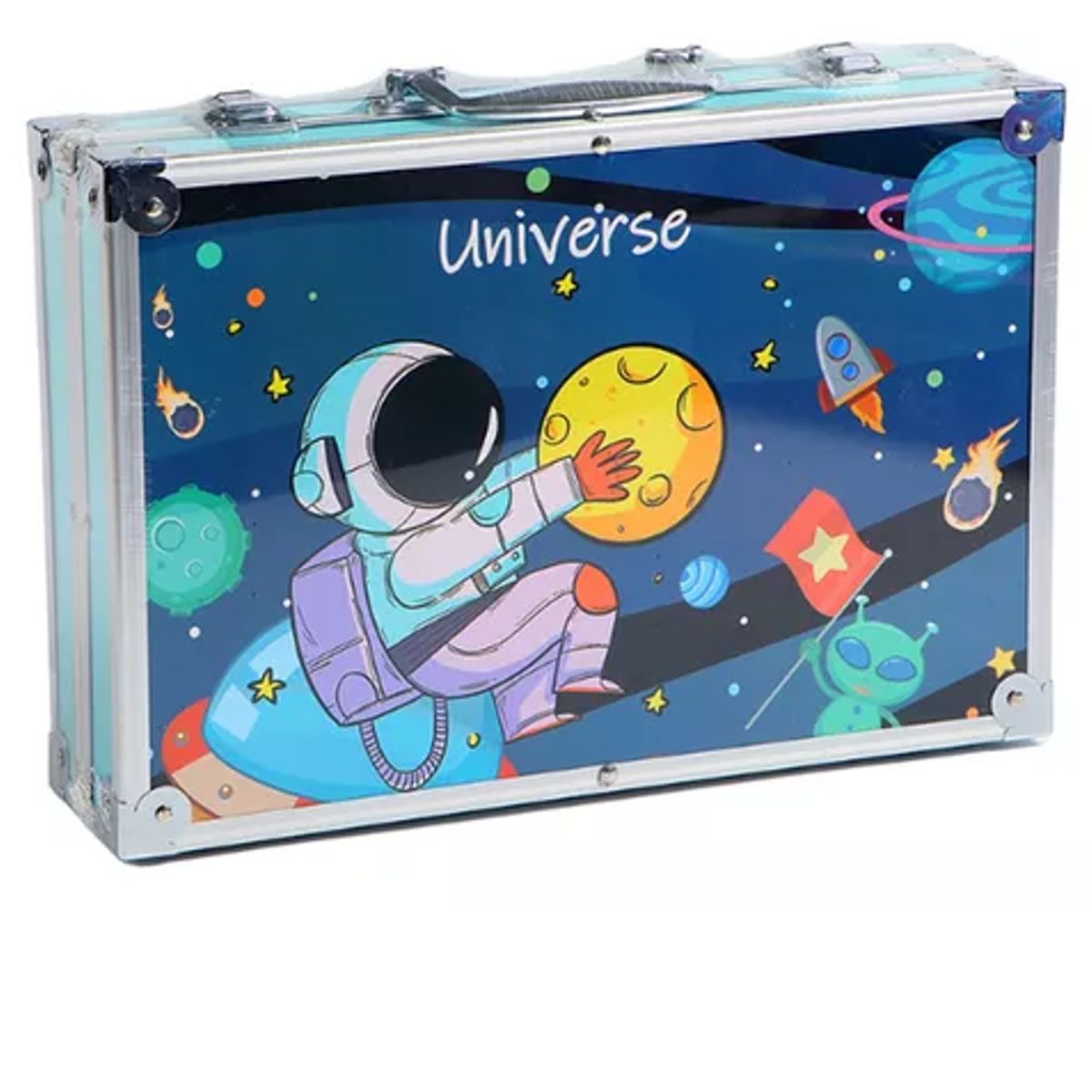 GENERICO - Kit Dibujo Niño 145 Piezas Pintura Arte En Maleta Aluminio