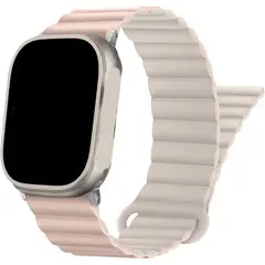 GENERICO - Correa Magnética Para Apple Watch 38 40 41mm Rosa/Starlight