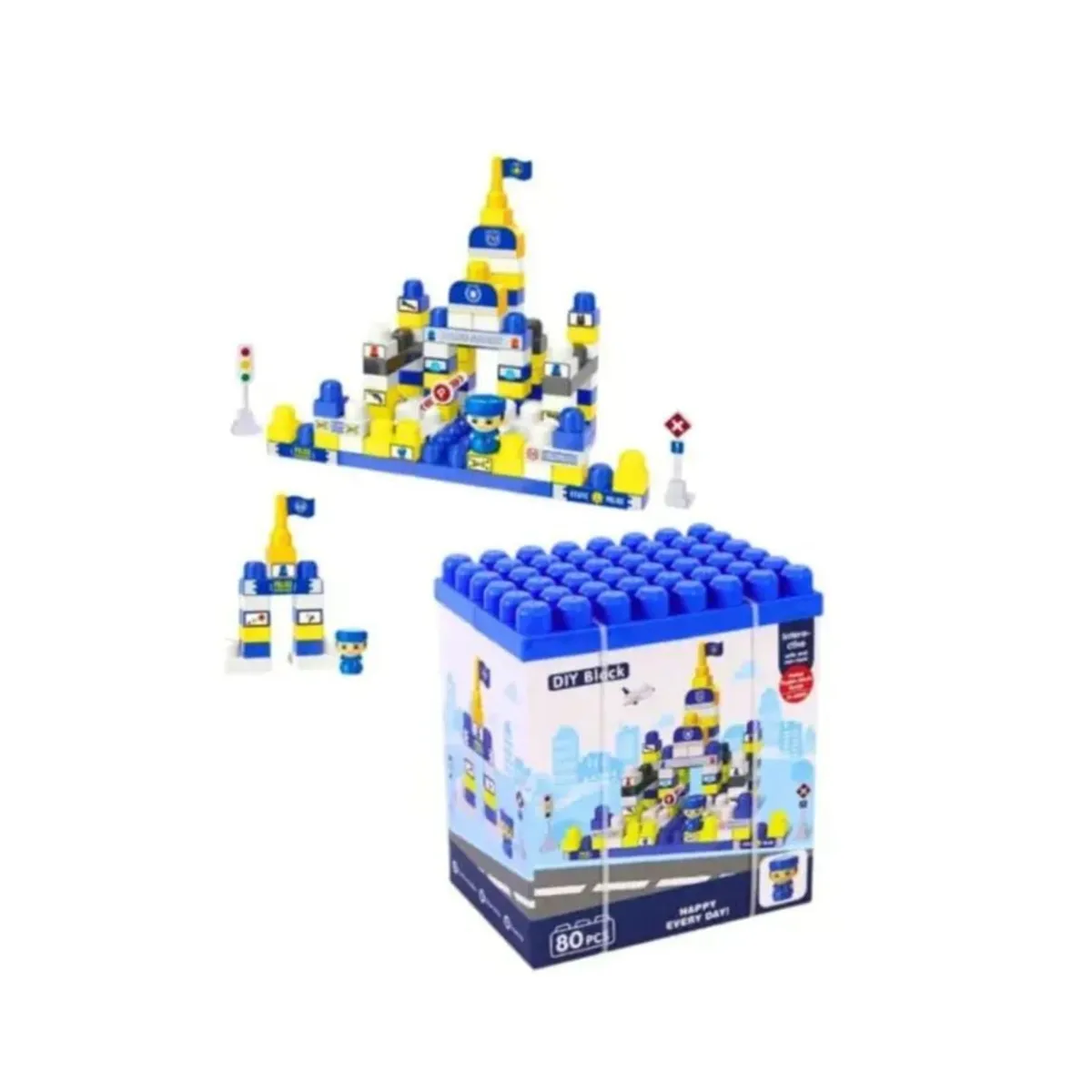 GENERICO - Bloques De Juguete Divertidos Construccion 80 Piezas Azul