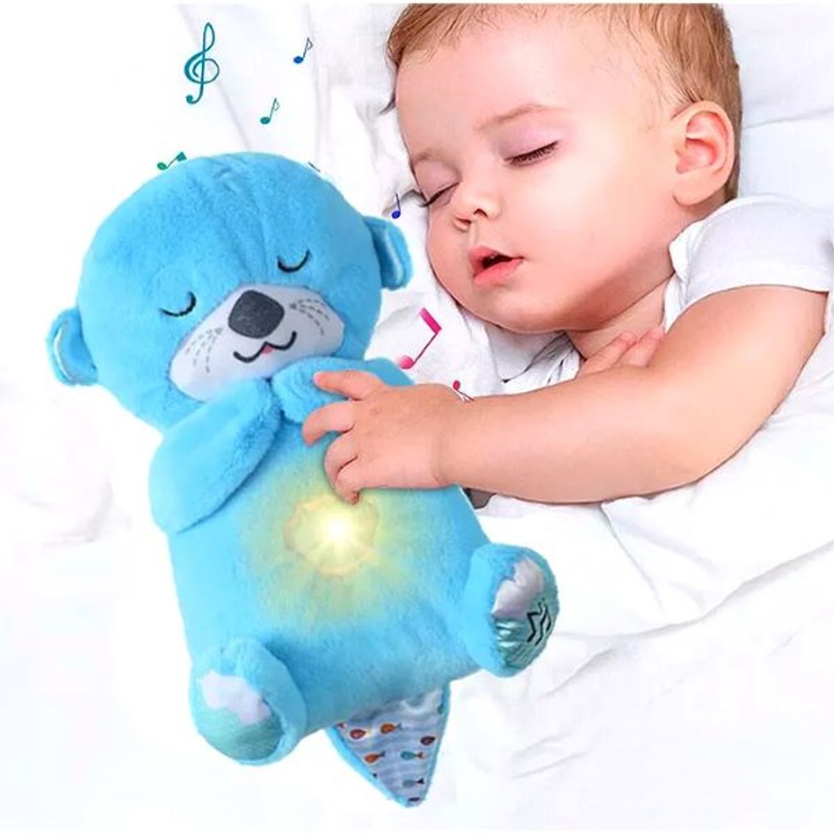 GENERICO - Nutria De Peluche Que Respira Con Música Y Luz