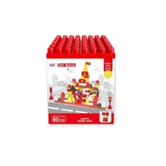 GENERICO - Bloques De Juguete Divertidos Construccion 80 Piezas Rojo