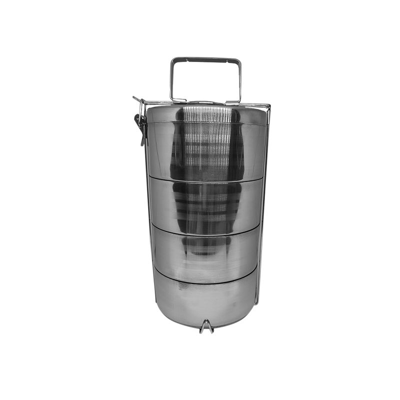 GENERICO - PORTAVIANDAS ACERO INOXIDABLE 4 CAPAS 14CM HOMEMART