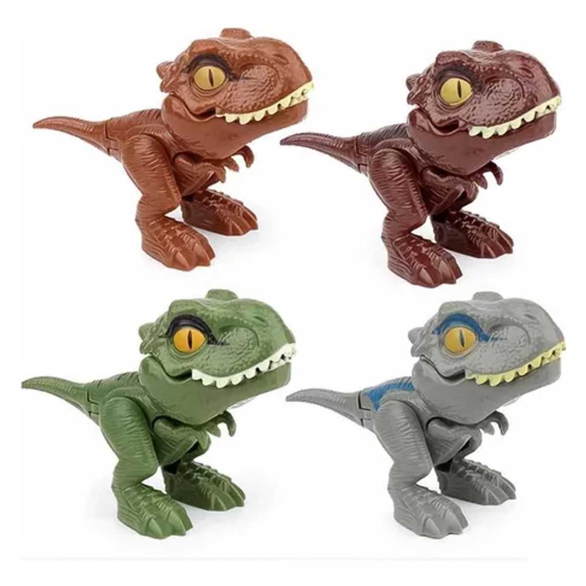 GENERICO - Juguete Set 4 Dinosaurios Interactivos Mini T Rex Para Niños