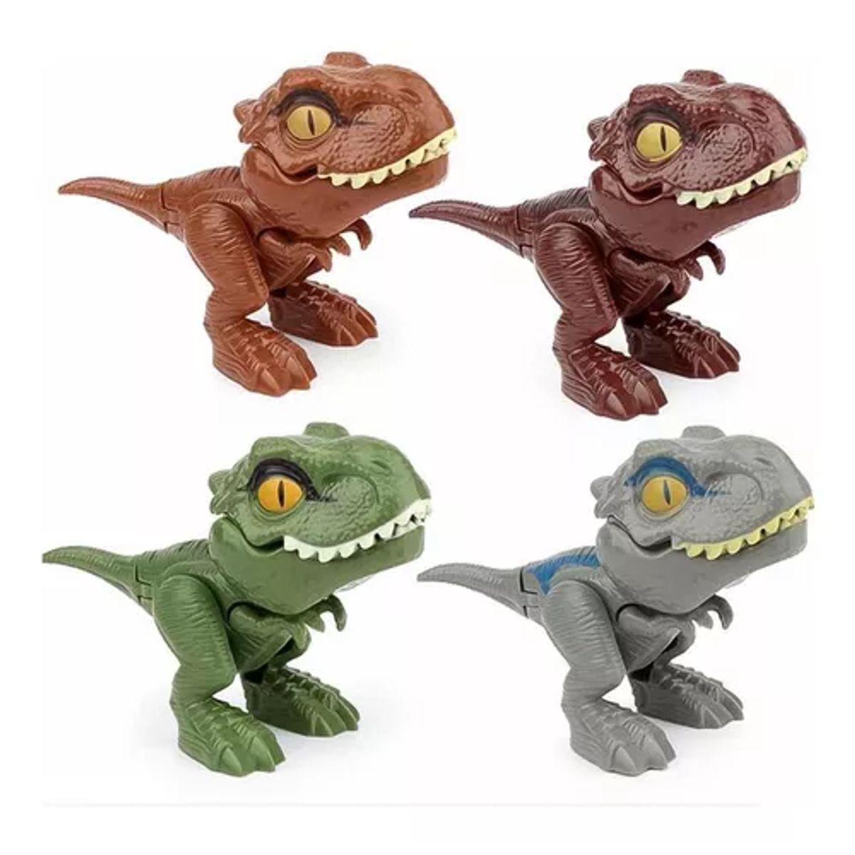 GENERICO - Juguete Set 4 Dinosaurios Interactivos Mini T Rex Para Niños