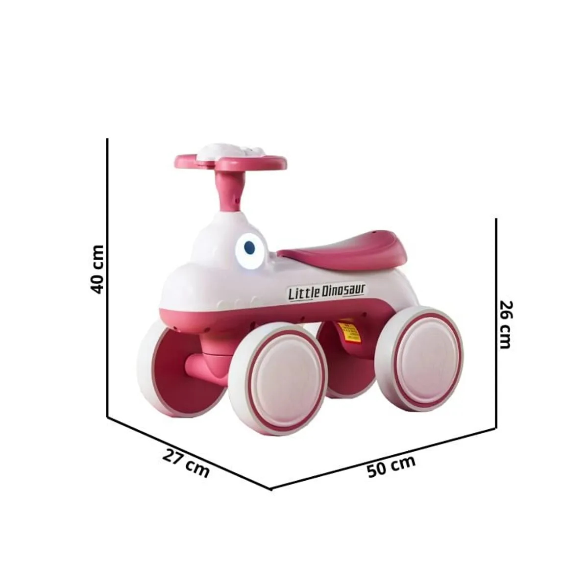 CRUSEC - Correpasillo Para Bebe Con Sonido y Luces - Rosa