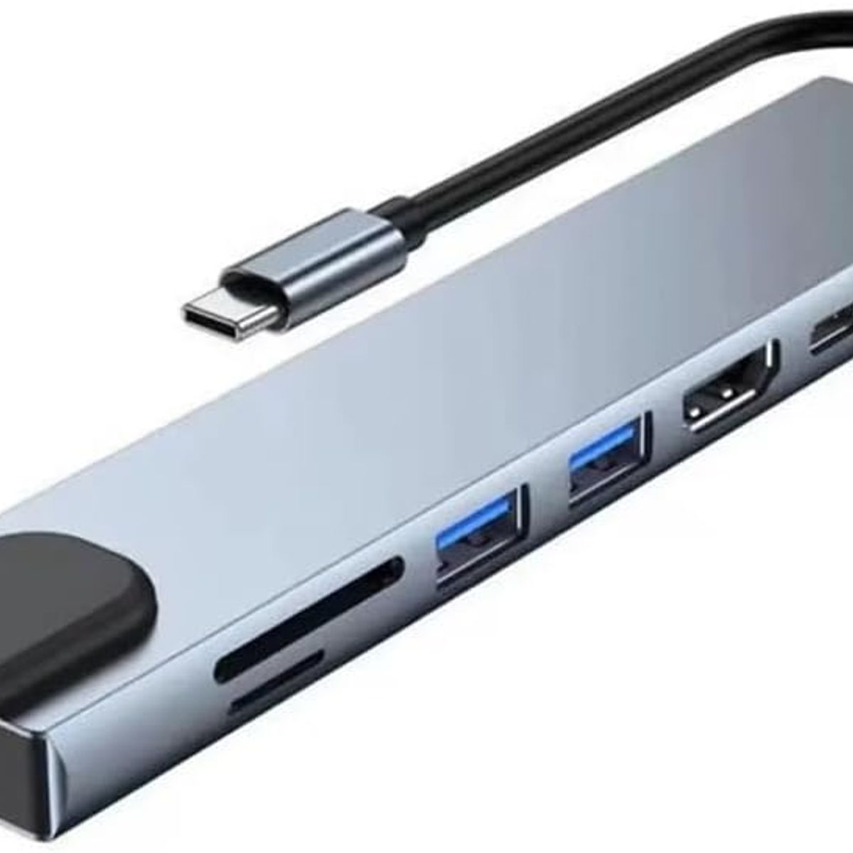 GENERICO - Hub Usb C 8 En 1 Hdmi Micro Sd Rj45 Para Macbook / iPad