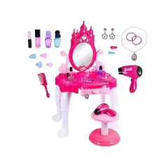 GENERICO - Mesa De Belleza Castillo Princesas Niñas Espejo Con Silla