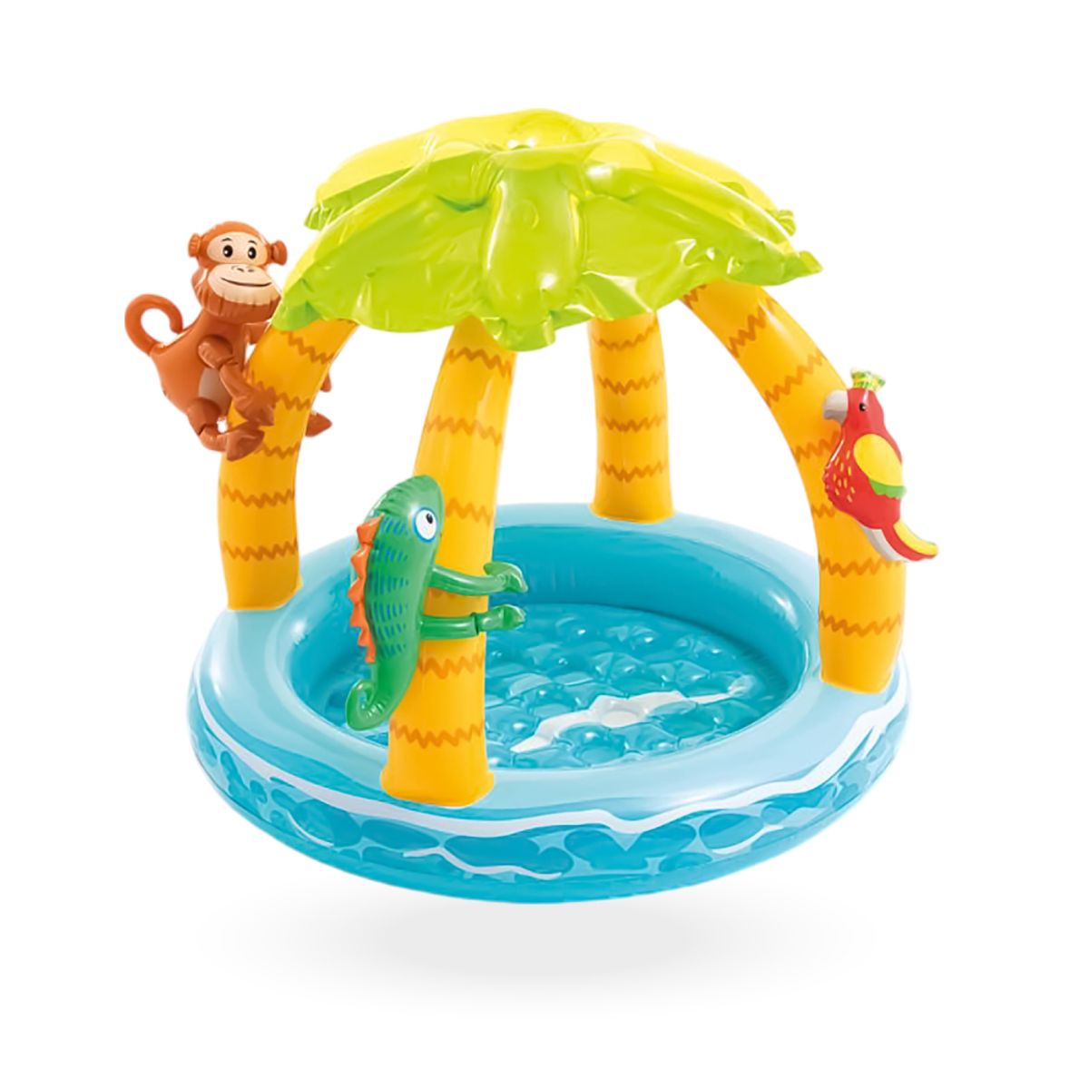 INTEX - Piscina inflable Tropical Island con cubierta Intex 1,02 x 0,86m 45 L