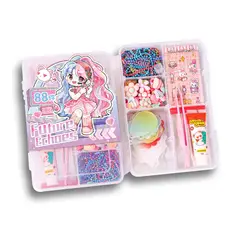 GENERICO - Set Juego 88pcs Pegatinas Crea Tus Llaveros Juguete Niña