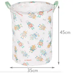 GENERICO - Cesto De Ropa Juguetes Diseños Infantil Canasto Tela 45cm