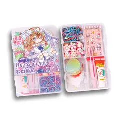 GENERICO - Set Juego 88pcs Pegatinas Crea Tus Llaveros Juguete Niña
