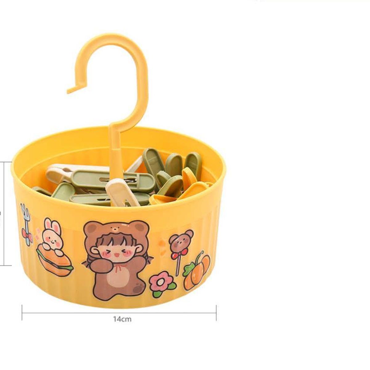 GENERICO - CESTA ORGANIZADORA + PINZAS DE ROPA