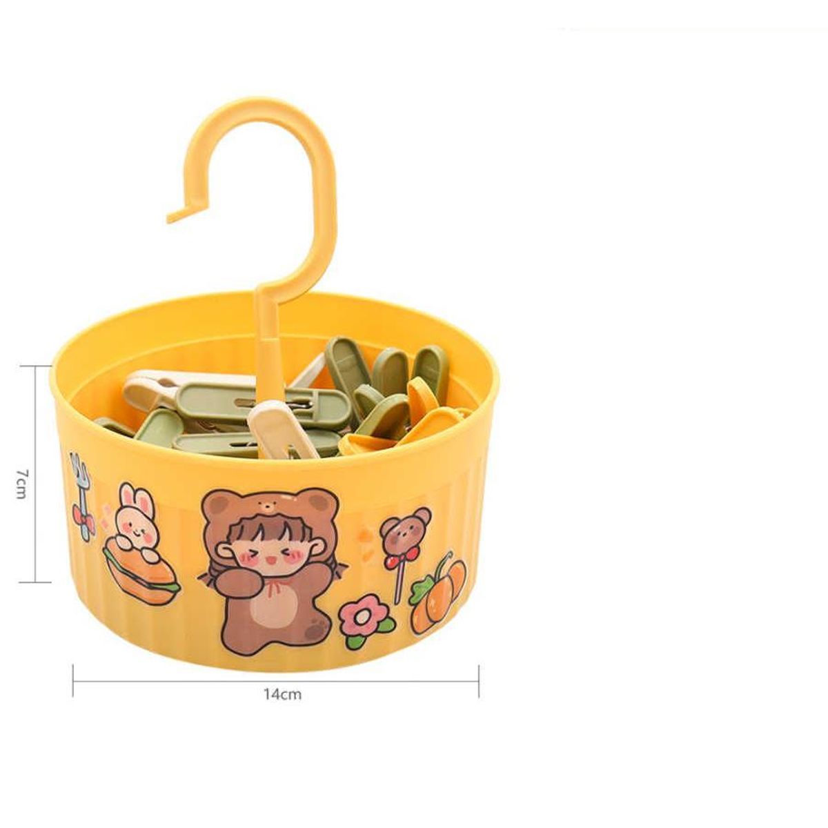 GENERICO - CESTA ORGANIZADORA + PINZAS DE ROPA