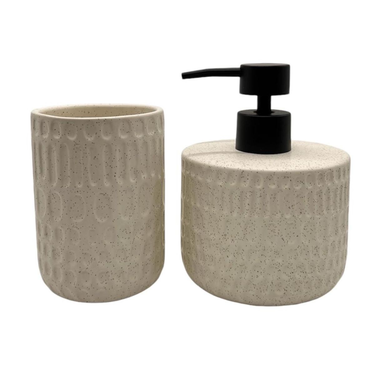 OEM - Set De Baño 2 Piezas Ceramica Jabon Porta Cepillo Elegante