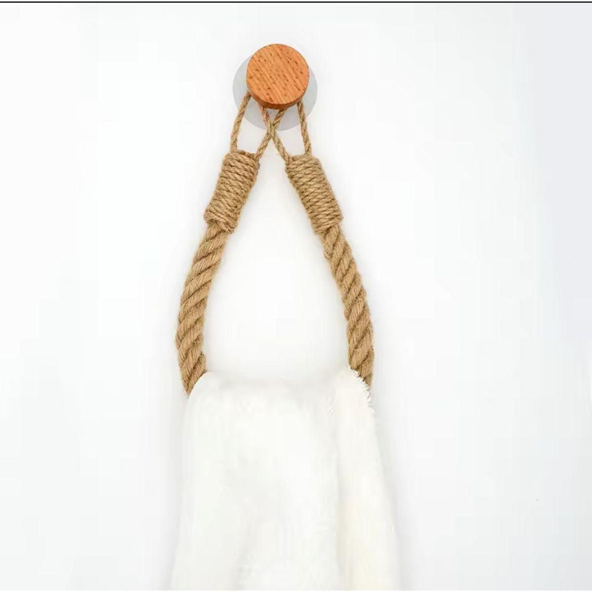 GENERICO - Porta Papel De Baño Dispensador Toallero Cuerda Rustica