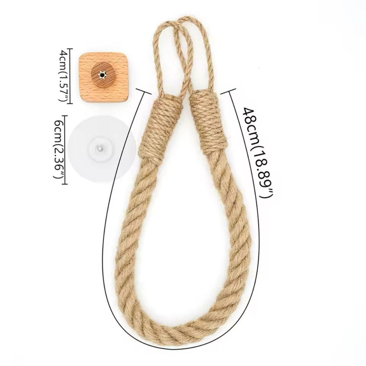 GENERICO - Porta Papel De Baño Dispensador Toallero Cuerda Rustica