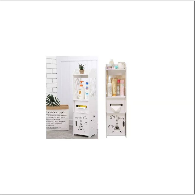 GENERICO - Estante Organizador De Baño Diseño Torre Blanco