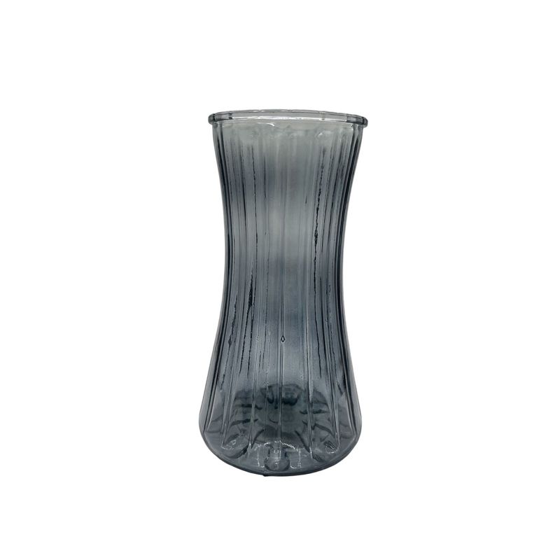OEM - Florero Jarron Decorativo Vidrio Clasico Rayas
