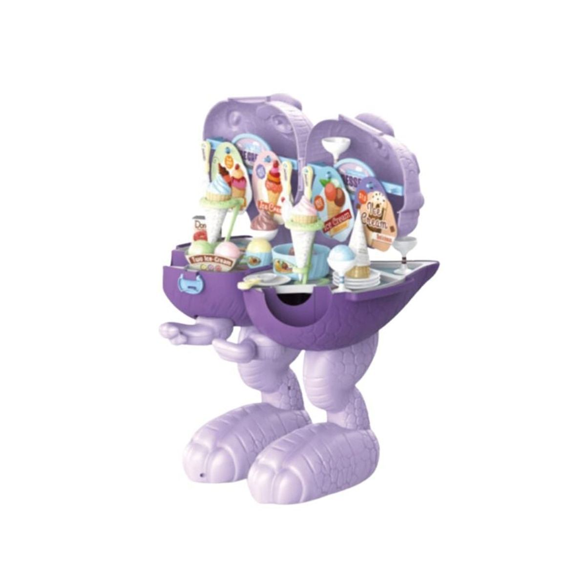 GENERICO - Heladería Infantil Tiranosaurio Rex Lila Juguete Interactivo