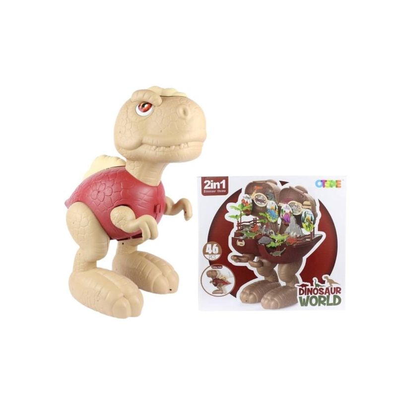 GENERICO - Mundo Jurasico Mesa Infantil Tiranosaurio Rex Juguete 2en1