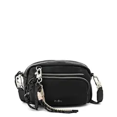 ZIOL - Cartera bandolera pequeña perlina negro especial