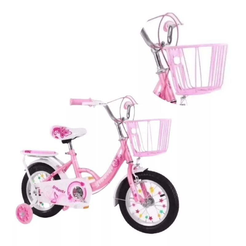 GENERICO - Bicicleta Aro 16 Infantil Con Ruedas De Aprendizaje