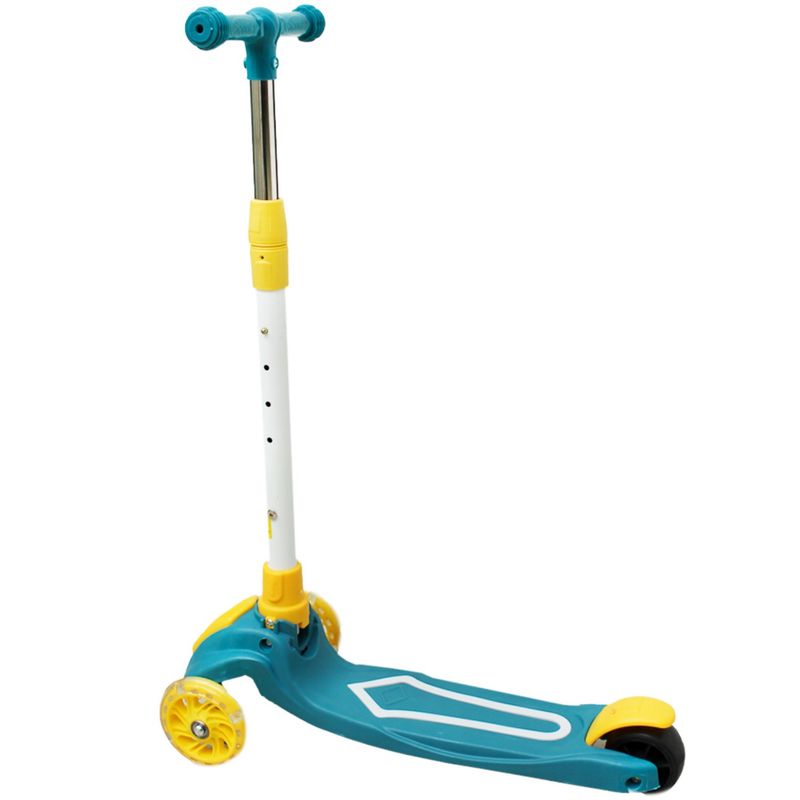 GENERICO - Scooter Plegable Amarillo de 4 Ruedas Iluminadas - SC