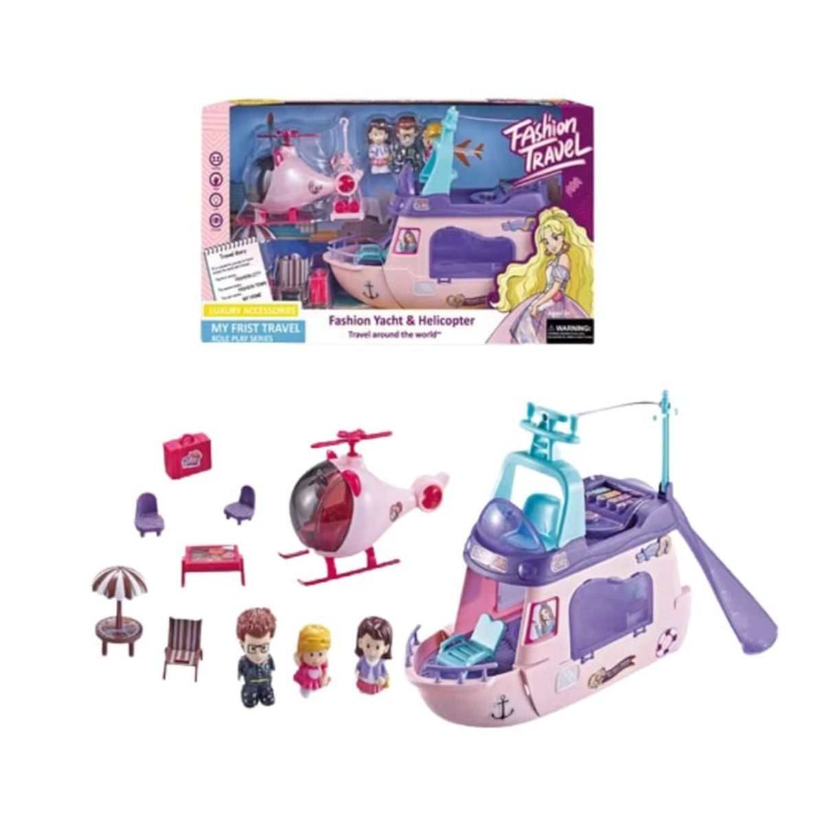 GENERICO - Set Muñecas Crucero Yate Boutique Travel Fashion Infantil