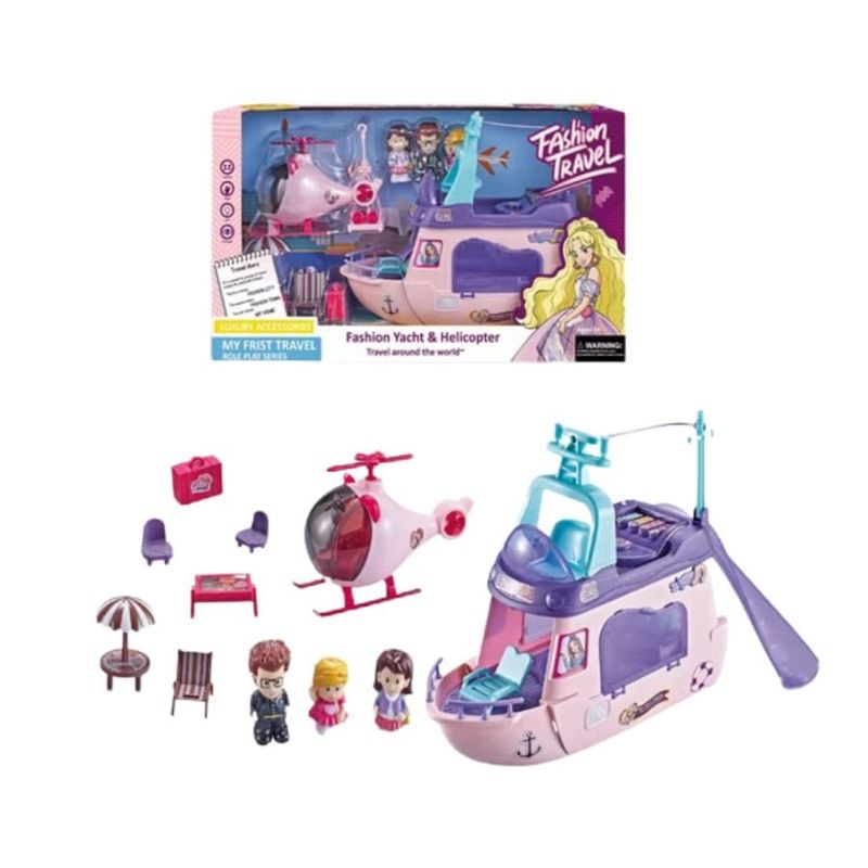 GENERICO - Set Muñecas Crucero Yate Boutique Travel Fashion Infantil